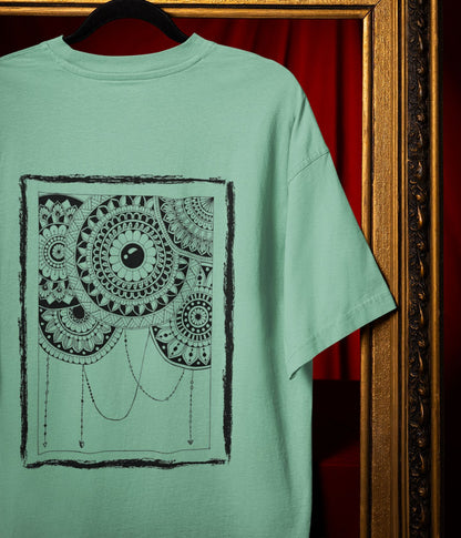 Mandala Frame - Terry Oversized T-Shirt