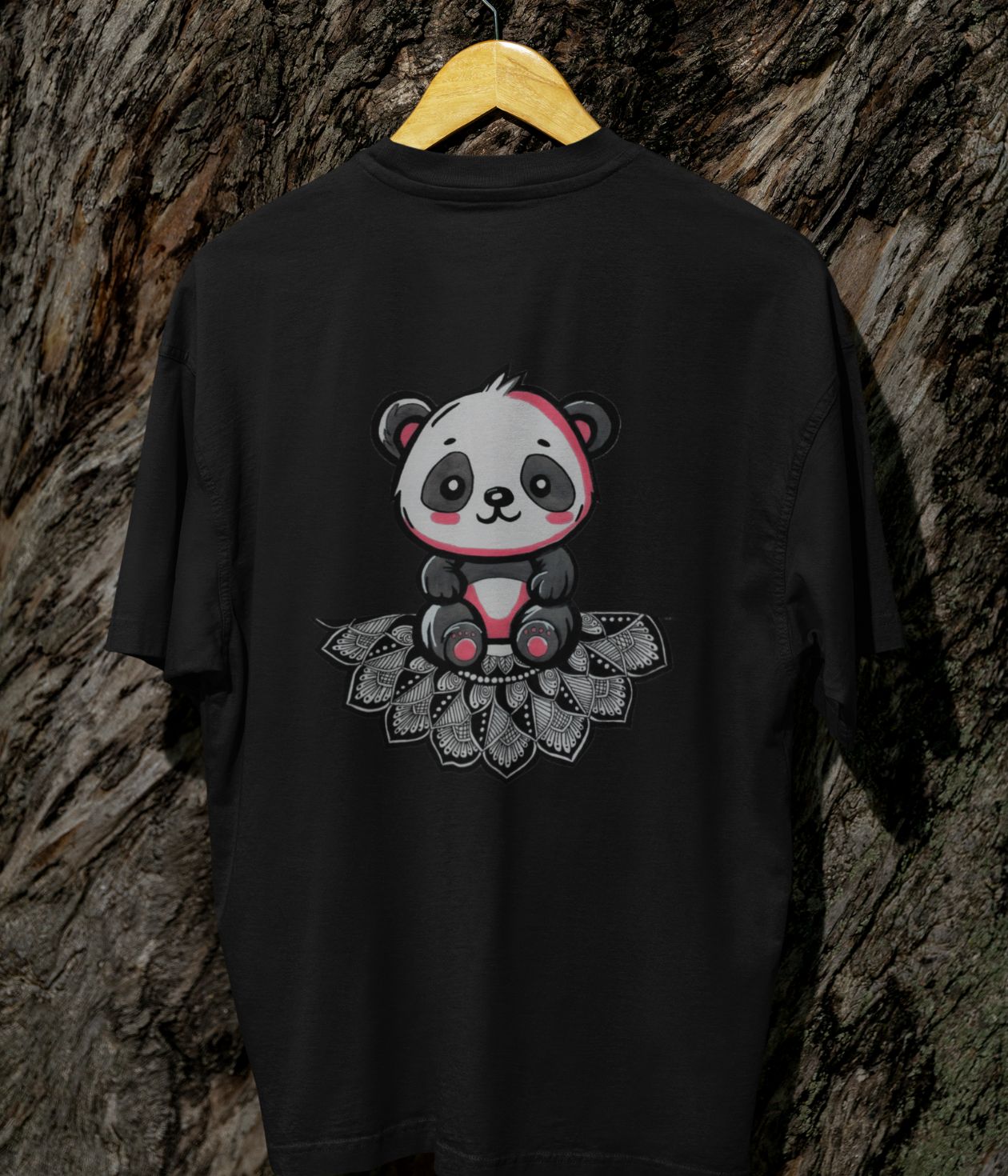 Pandamonium - Terry Oversized T-Shirt - Dark