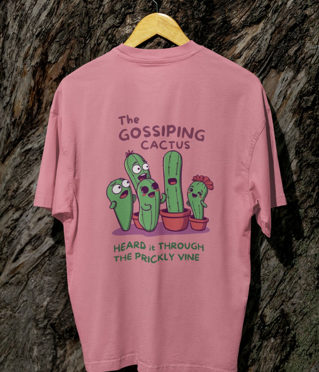 The Gossiping Cactus - Terry Oversized T-Shirt