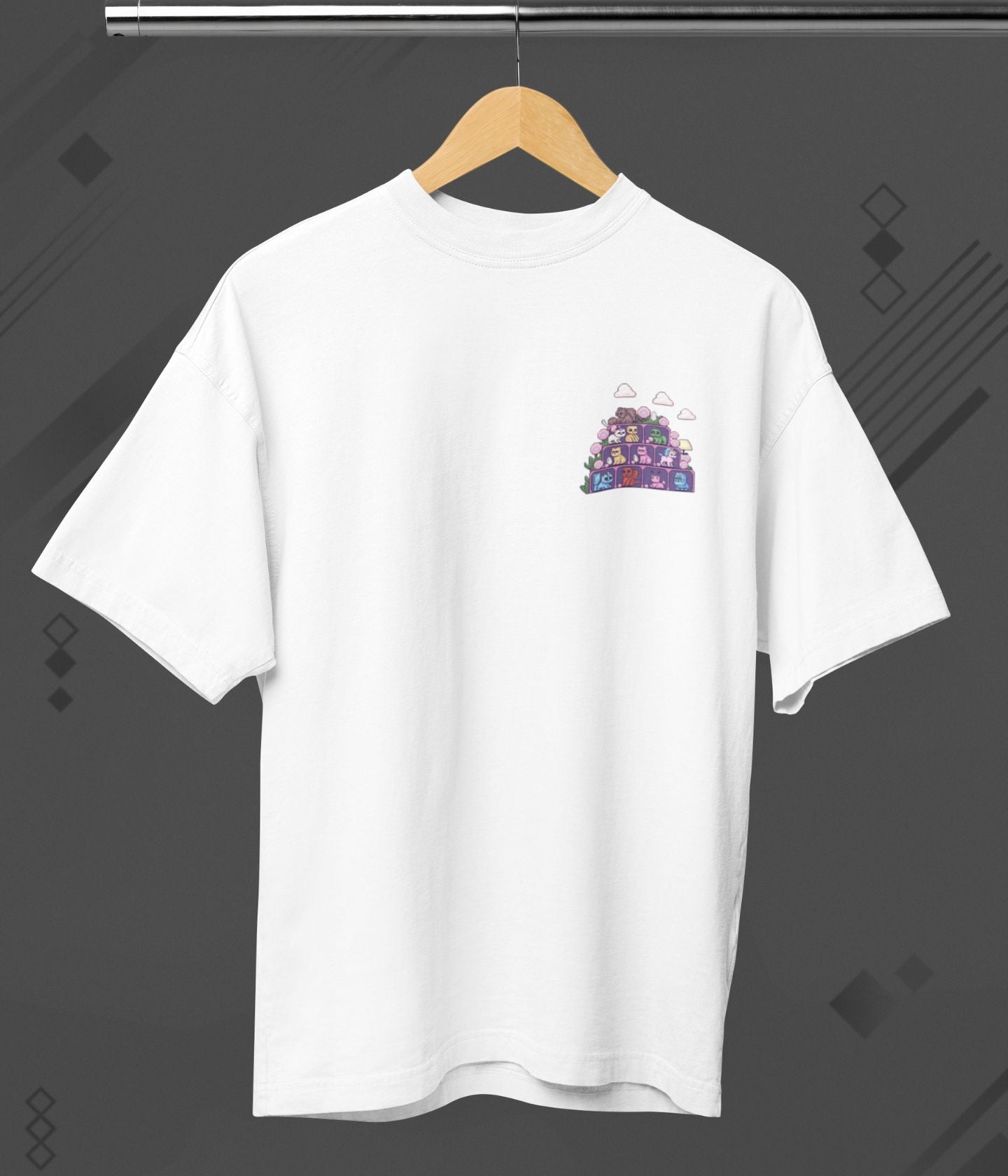 Pixel Zoo - Terry Oversized T-Shirt