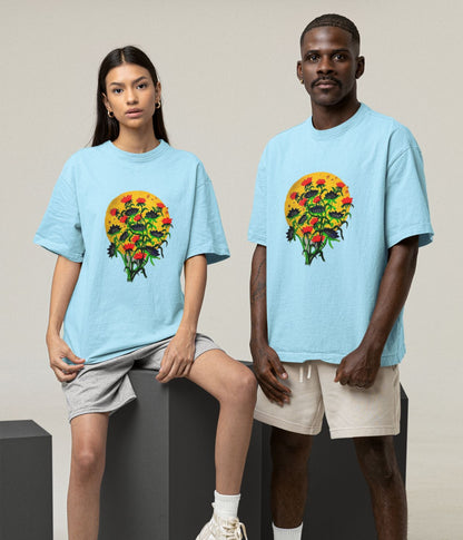 Floral Dusk - Oversized Classic T-Shirt