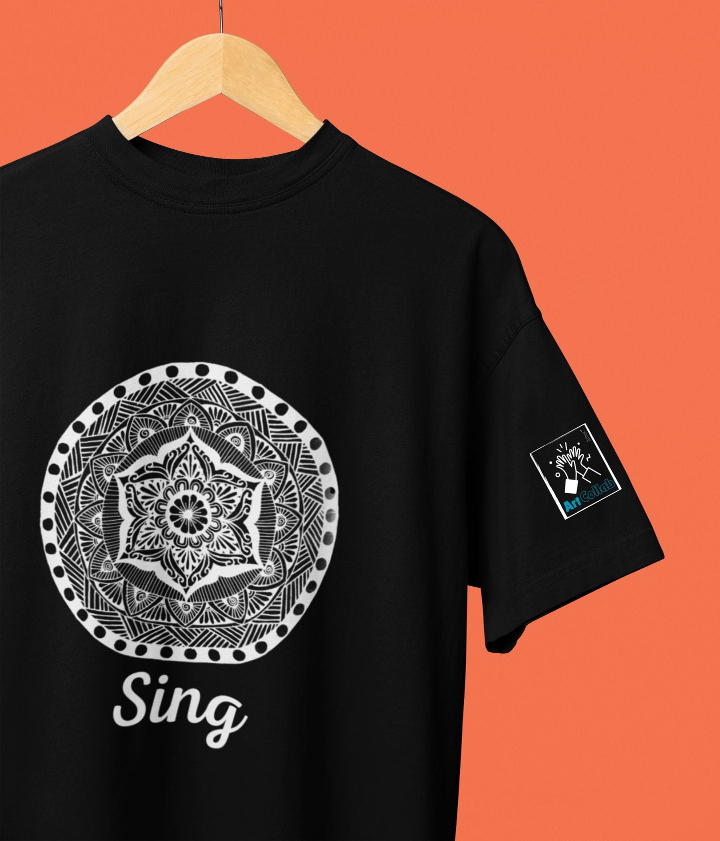 Sing - Oversized Classic T-Shirt - Dark - aiink