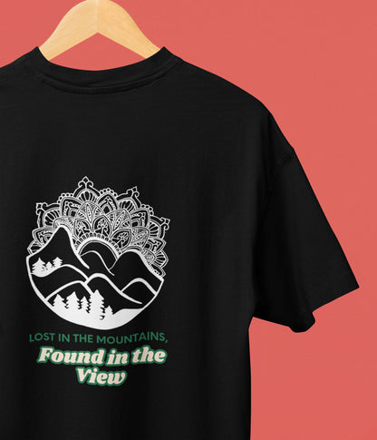 Lost In The Mountains - Oversized Classic T-Shirt - Dark