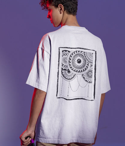 Mandala Frame - Terry Oversized T-Shirt