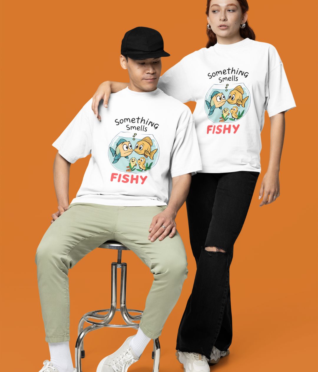 Something Smells Fishy - Terry Oversized T-Shirt