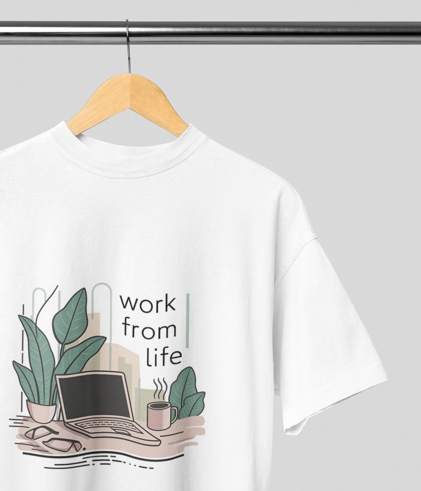 Work From Life - Terry Oversized T-Shirt - aiink