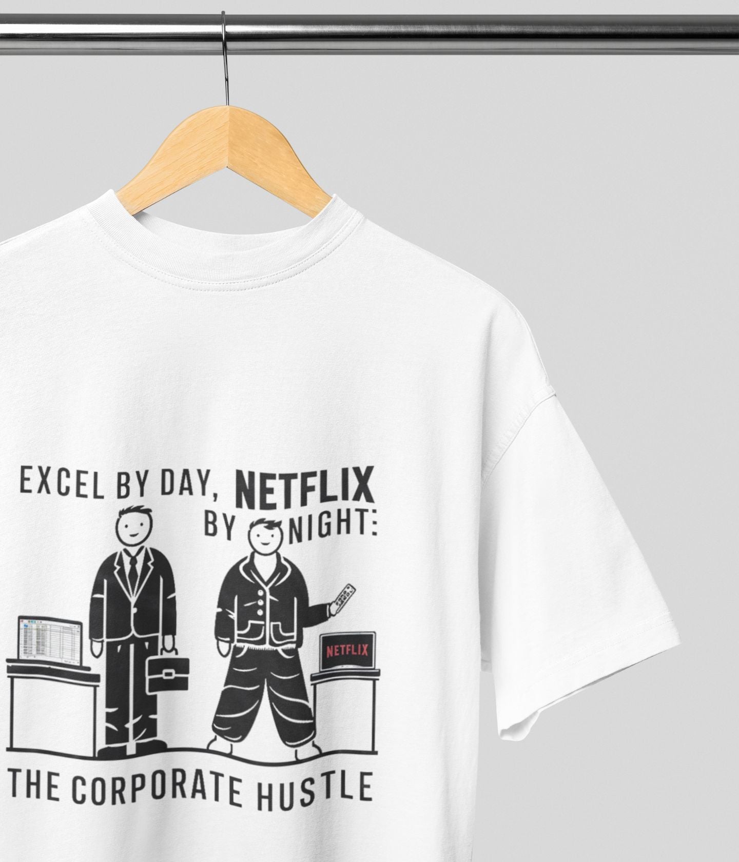 Excel Netflix 2.0 - Men's Terry Oversized T-Shirt - aiink