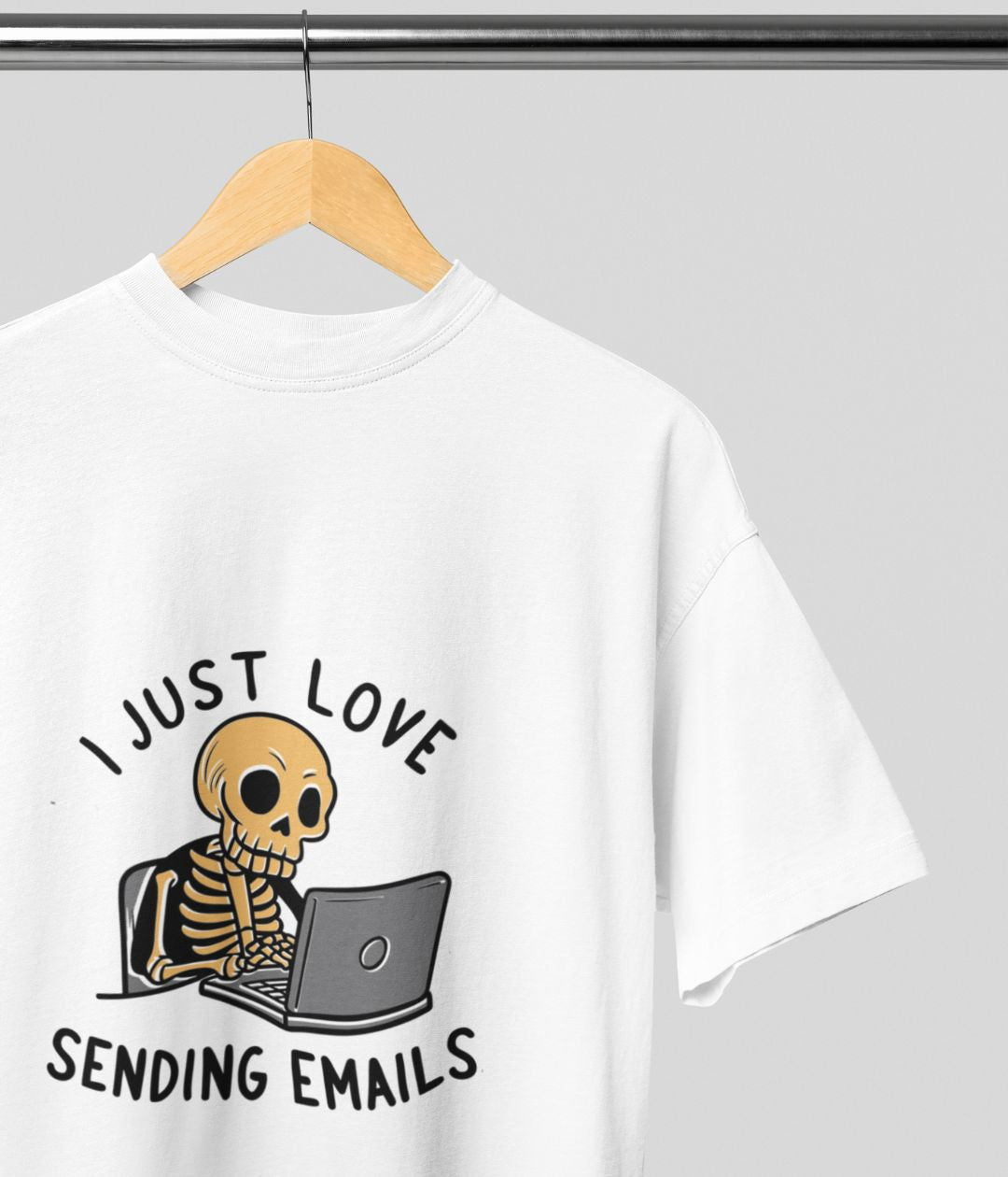 Love Sending Emails - Oversized T-Shirt White - aiink