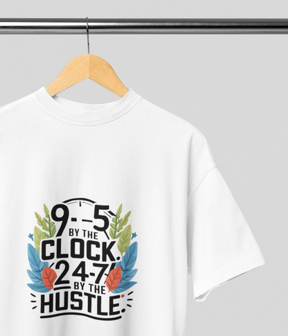 9-5 Hustle - Women's Terry Oversized T-Shirt - aiink