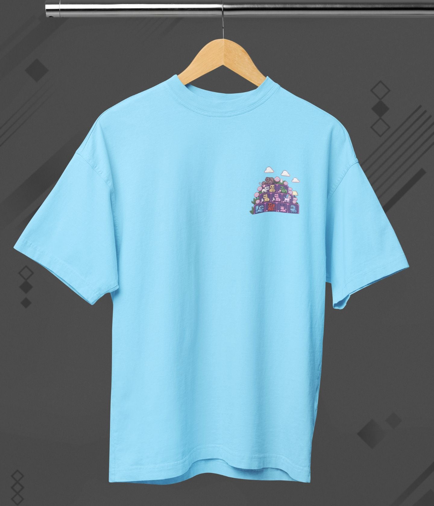 Pixel Zoo - Terry Oversized T-Shirt