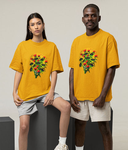 Floral Dusk - Oversized Classic T-Shirt