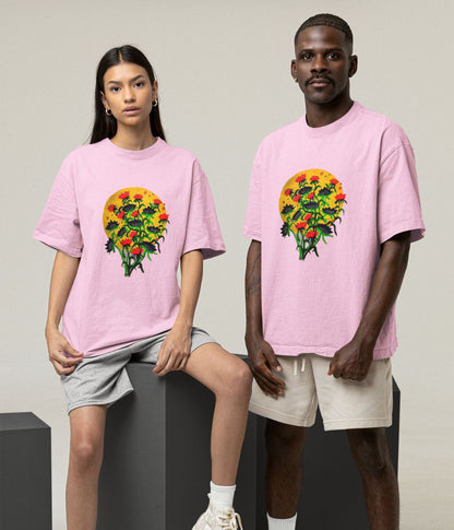 Floral Dusk - Oversized Classic T-Shirt