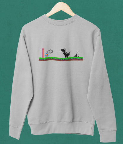 Mario Meets Dino - Unisex Sweatshirt