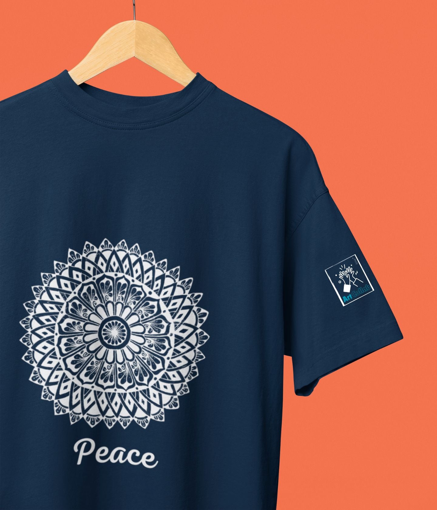 Peace - Oversized Classic T-Shirt - Dark - aiink