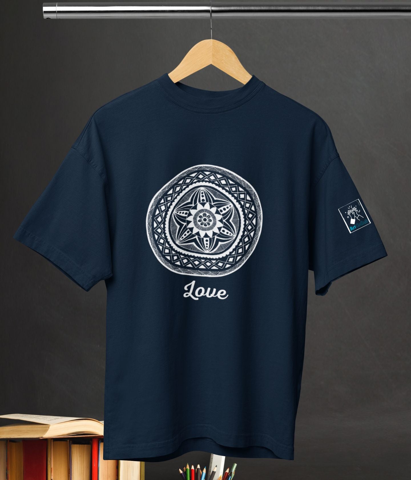 Love - Terry Oversized T-Shirt - Dark