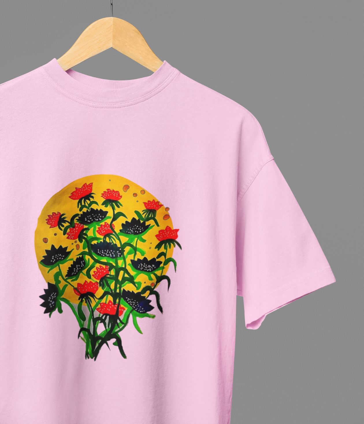 Floral Dusk - Oversized Classic T-Shirt