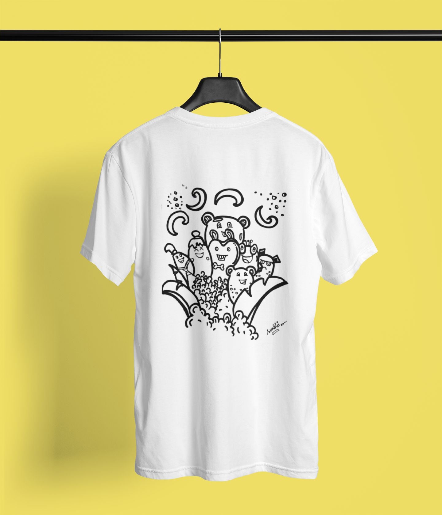 Cute Faces Doodle - Unisex Classic T-Shirt