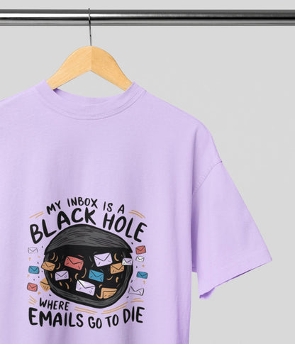 Blackhole - Terry Cotton Oversized T-Shirt - aiink