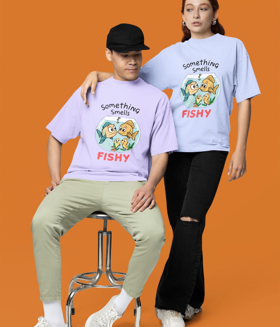 Something Smells Fishy - Terry Oversized T-Shirt