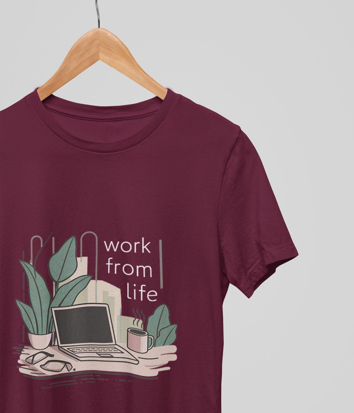 Work From Life - Women's Supima Cotton T-Shirt - Dark - aiink