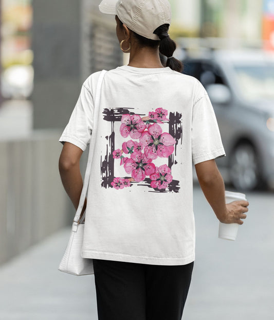 Flower Frame - Terry Oversized T-Shirt