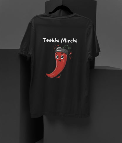 Teekhi Mirchi - Terry Oversized T-Shirt - Dark - aiink