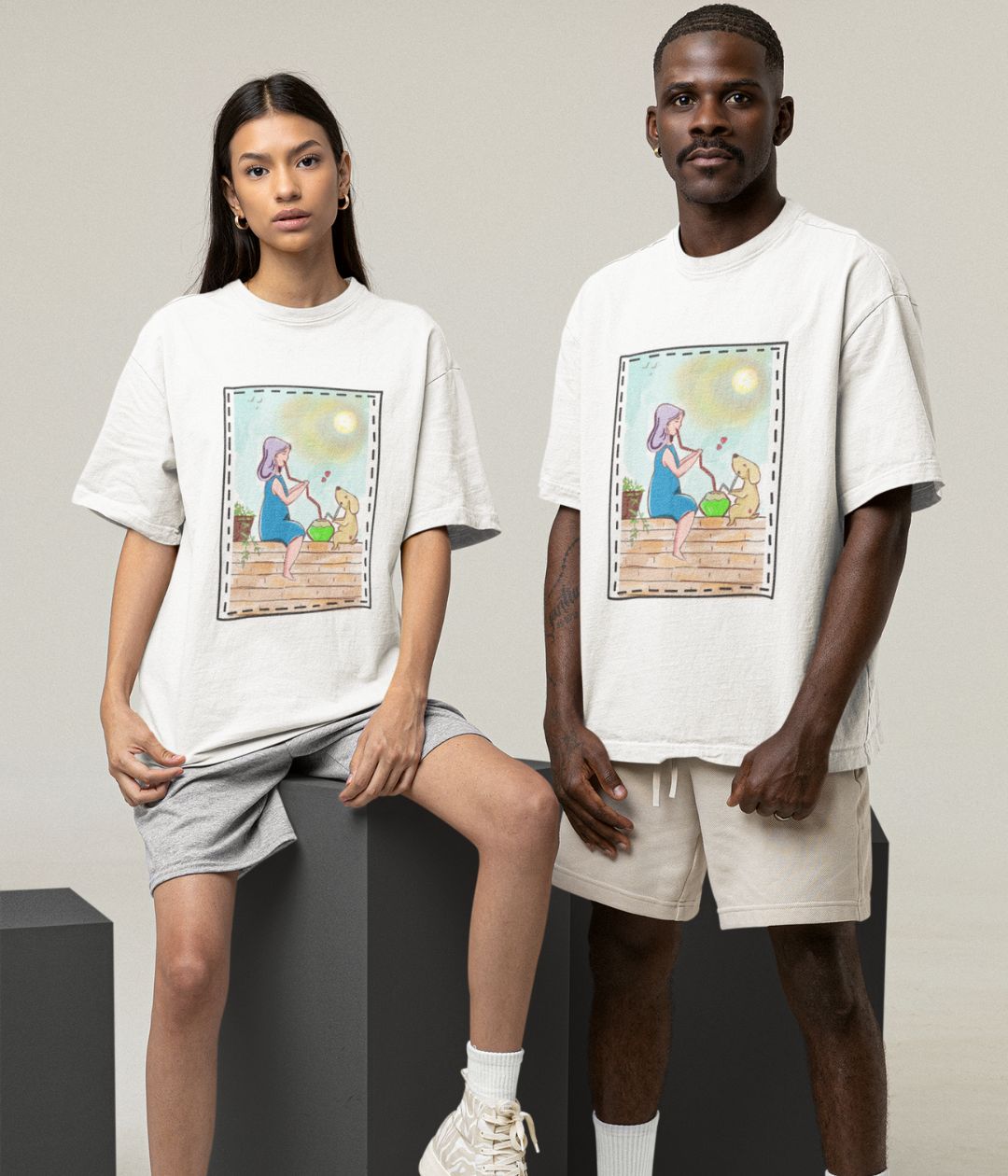 Paws & Paradise - Oversized Classic T-Shirt