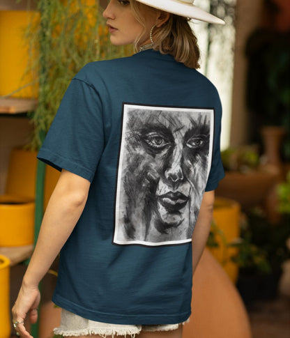 Soul In Charcoal - Oversized Classic T-Shirt - Dark