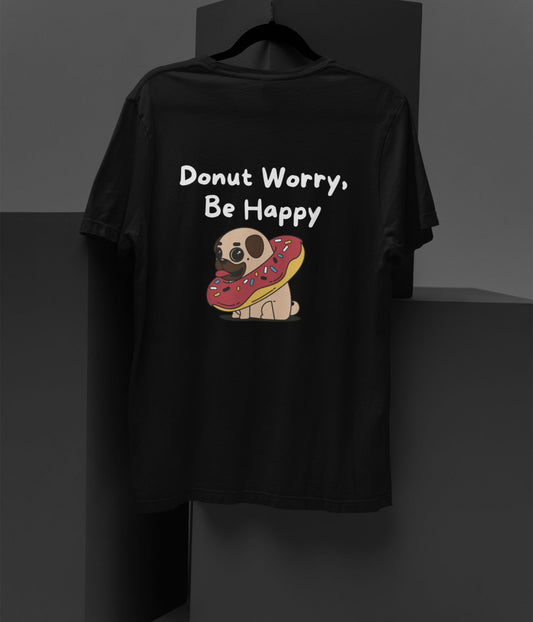 Donut Worry - Terry Oversized T-Shirt - Dark - aiink