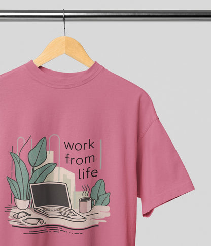 Work From Life - Terry Oversized T-Shirt - aiink