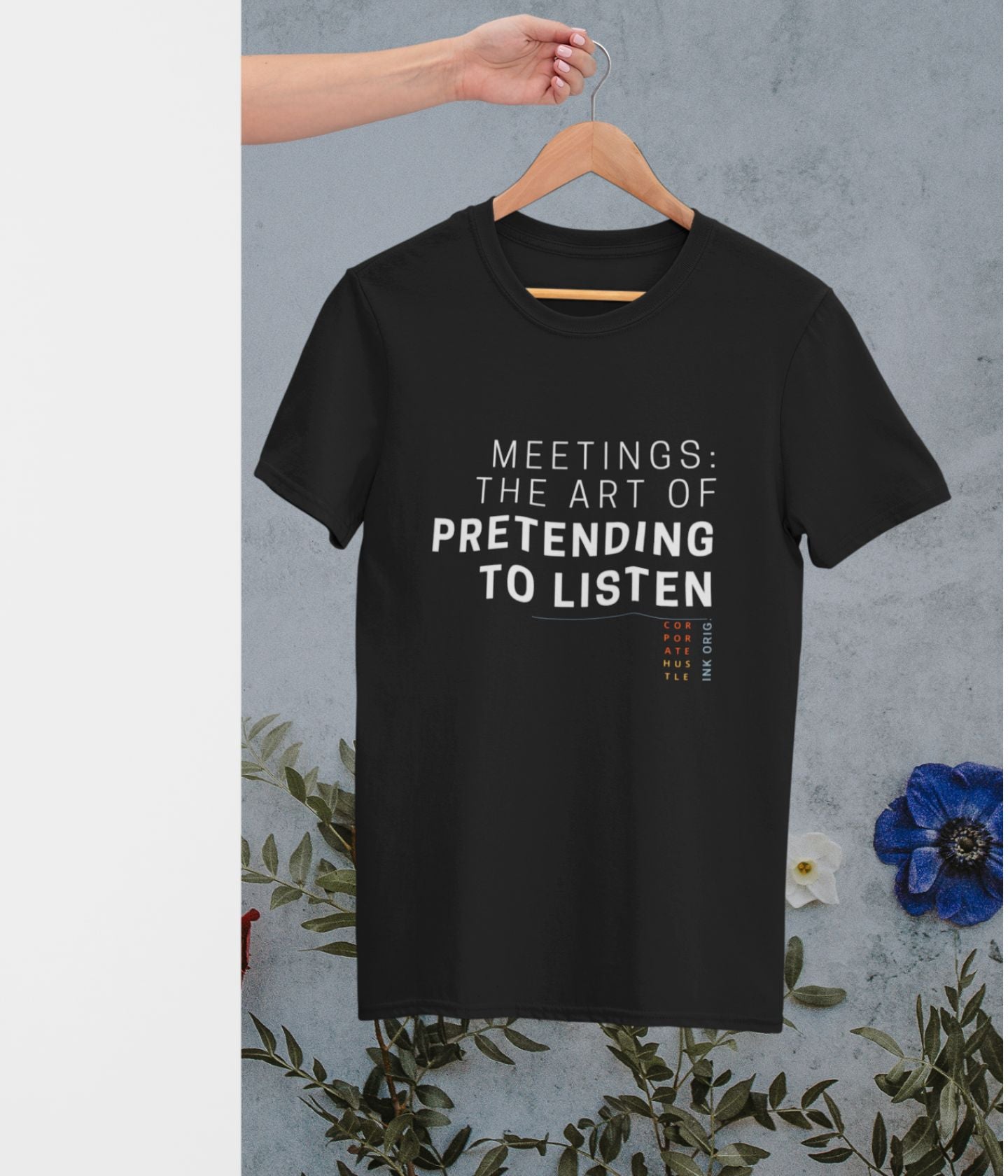 Meetings : The Art Of Pretending To Listen - Unisex Classic T-Shirts - Black - aiink