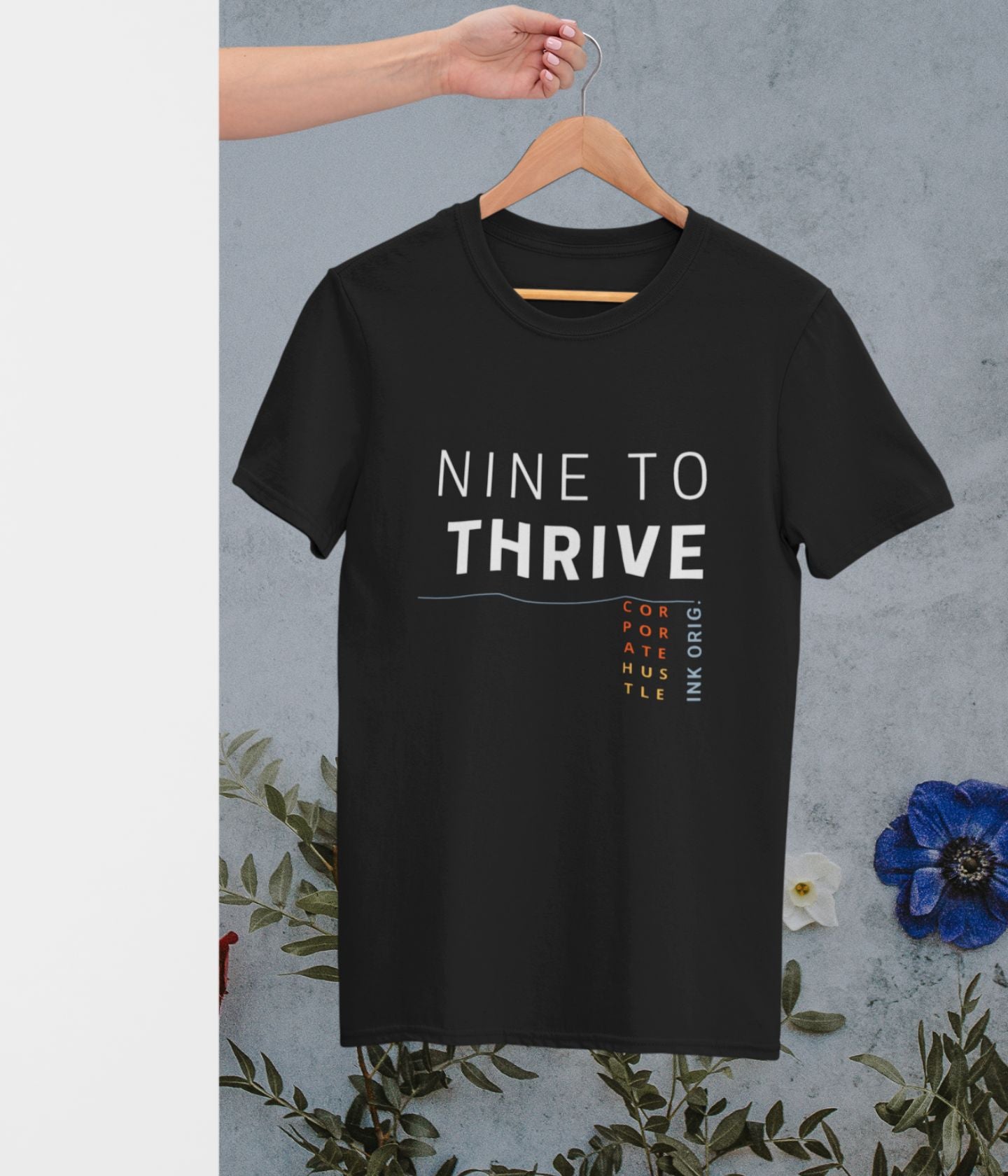 Nine To Thrive - Unisex Classic T-Shirt - Black - aiink