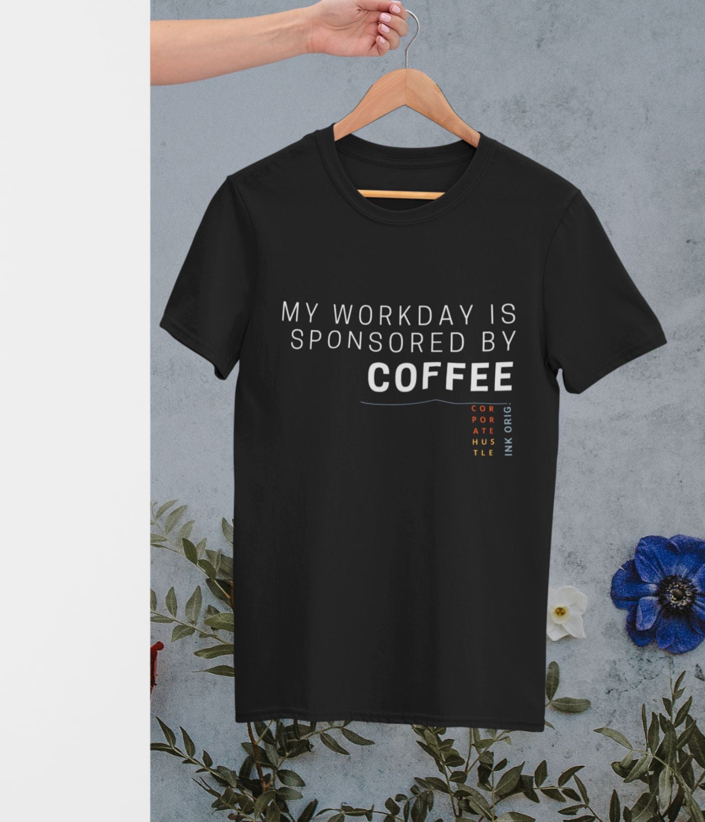 My Workday Is Sponsored By Coffee - Unisex Classic T-Shirt - Black - aiink