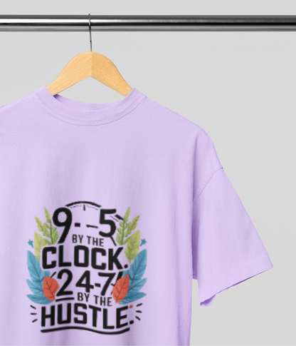 9-5 Hustle - Women's Terry Oversized T-Shirt - aiink