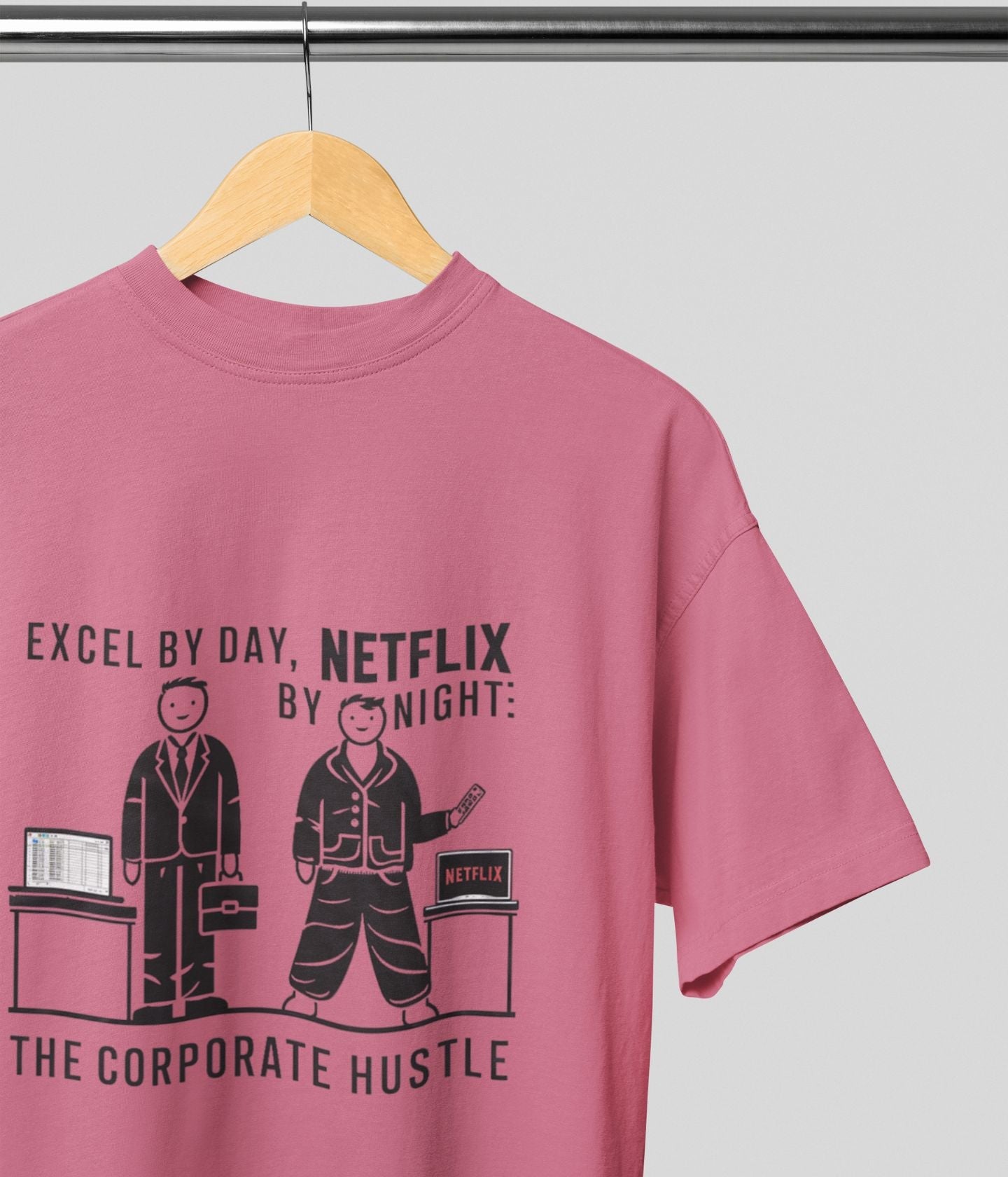 Excel Netflix 2.0 - Men's Terry Oversized T-Shirt - aiink