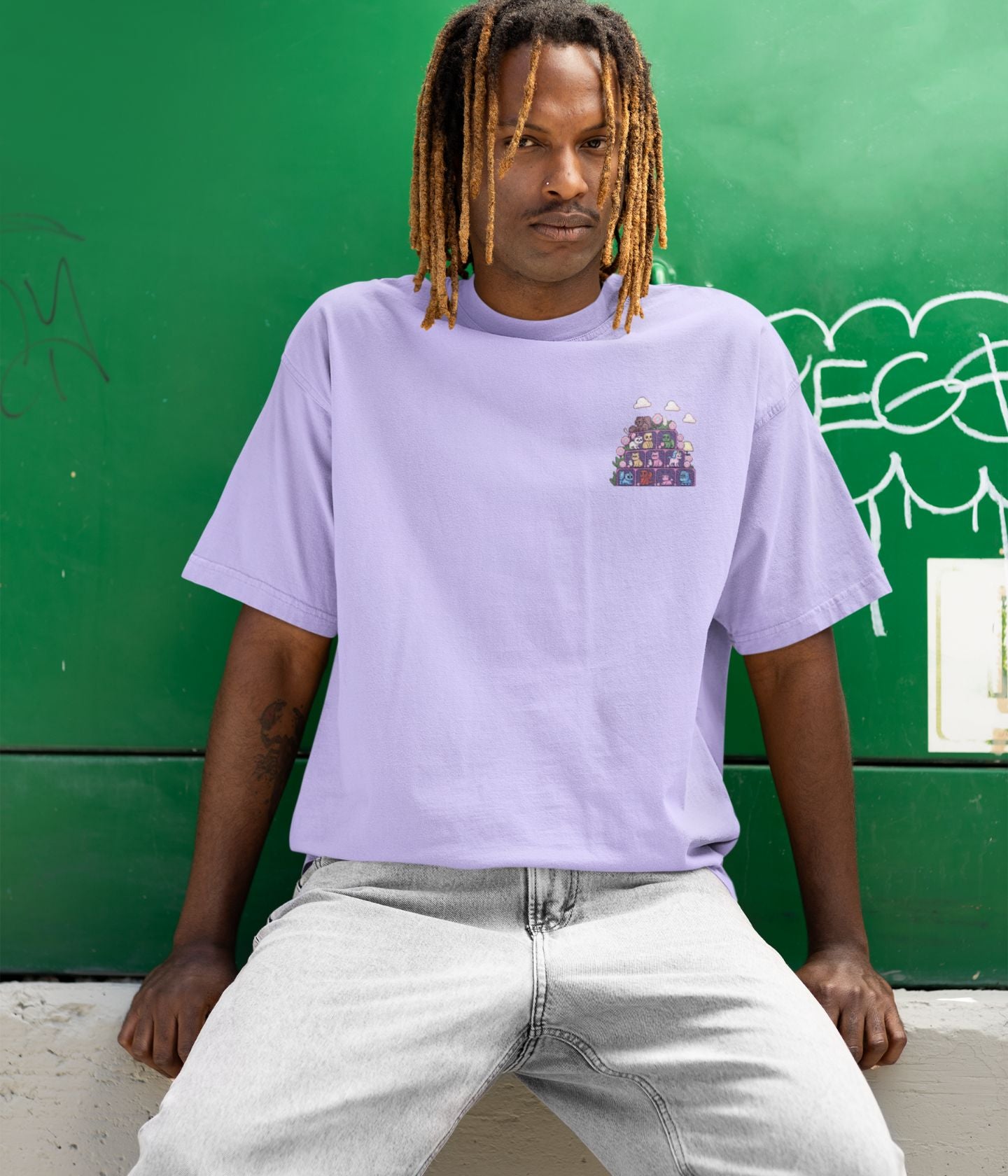 Pixel Zoo - Terry Oversized T-Shirt