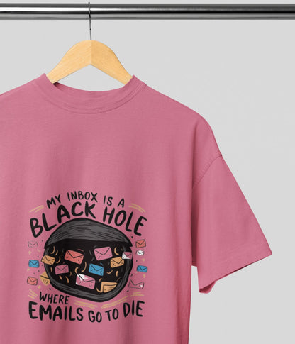 Blackhole - Terry Cotton Oversized T-Shirt - aiink