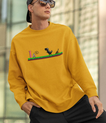 Mario Meets Dino - Unisex Sweatshirt