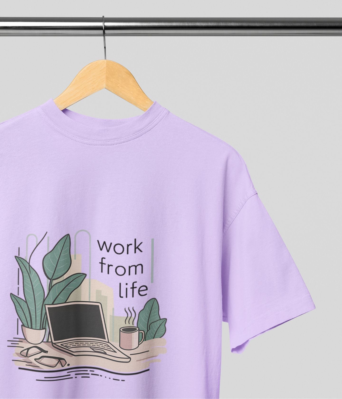 Work From Life - Terry Oversized T-Shirt - aiink