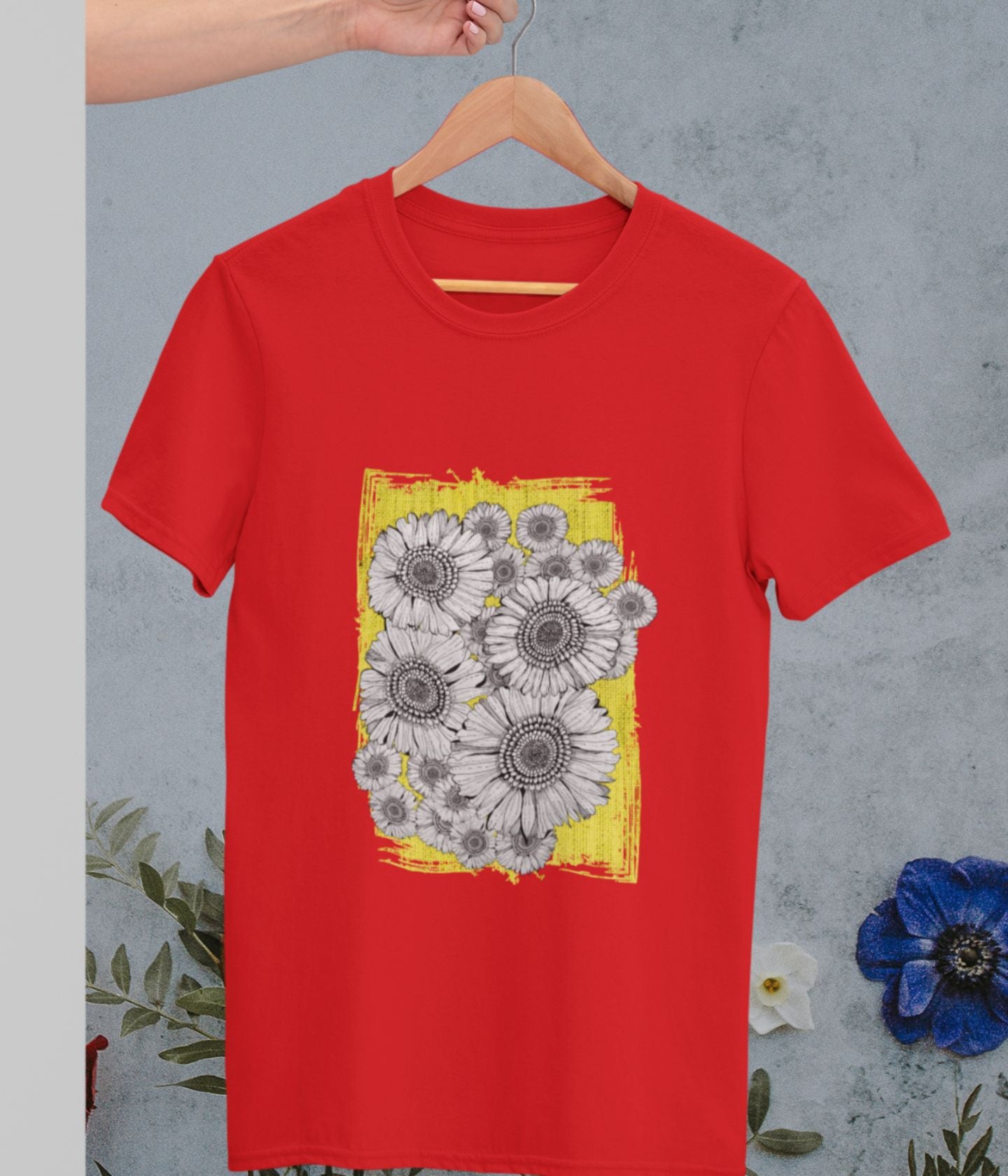 Sunflower Smiles - Unisex Classic T-Shirt - Dark - aiink