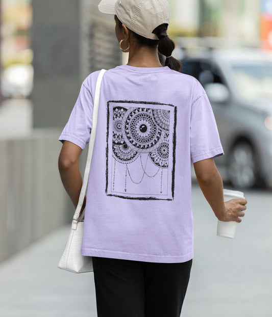 Mandala Frame - Terry Oversized T-Shirt