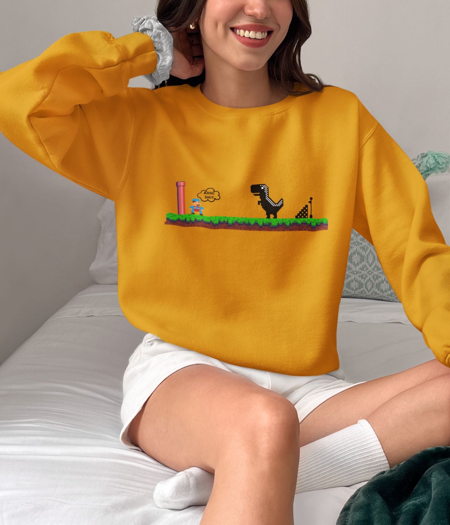 Mario Meets Dino - Unisex Sweatshirt