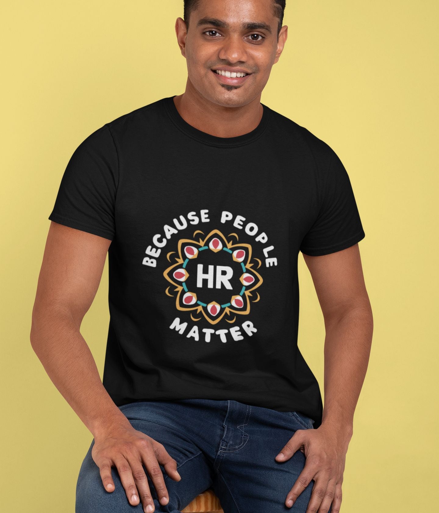 People Matter - Men's Supima Cotton T-Shirt - Dark - aiink