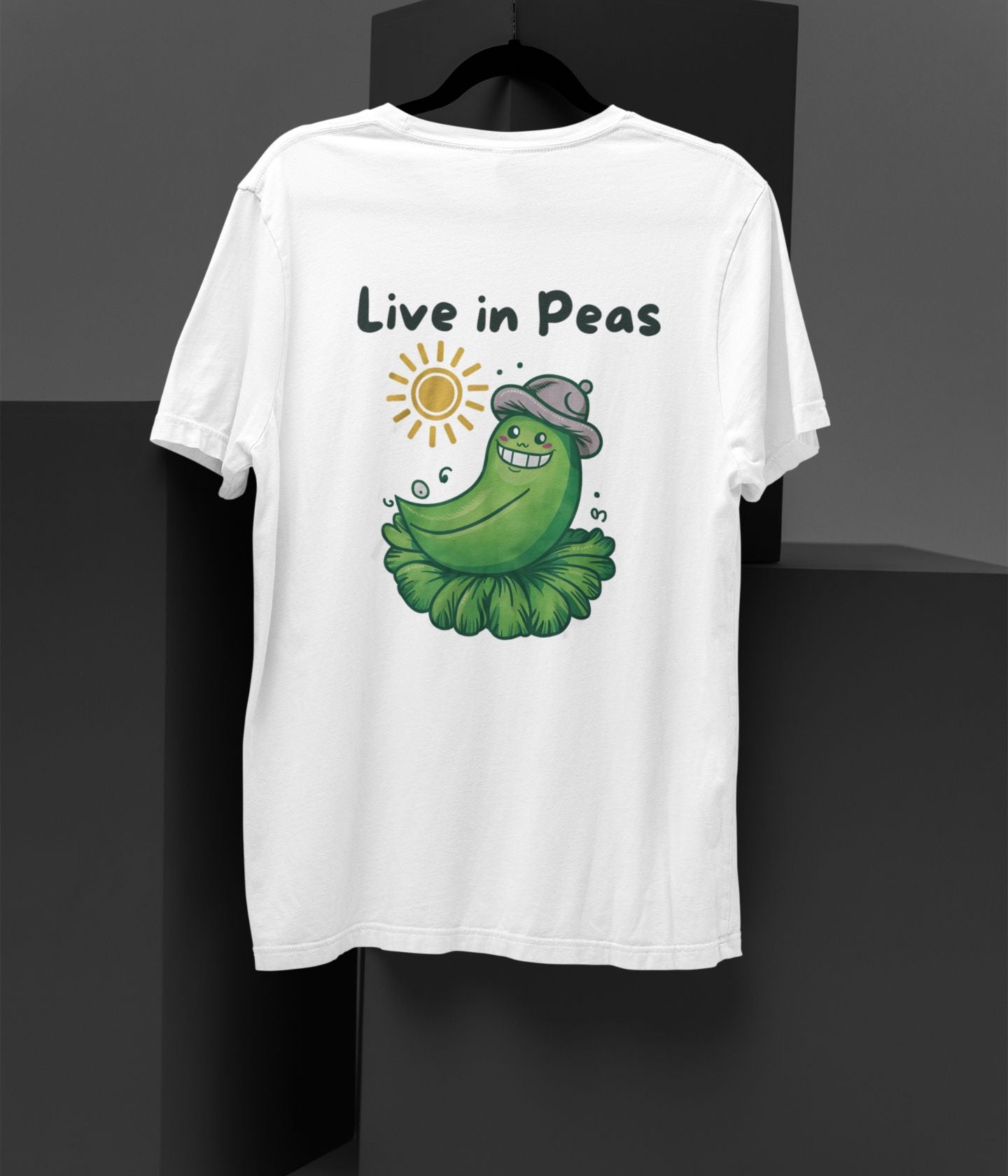 Live In Peas - Terry Oversized T-Shirt - aiink