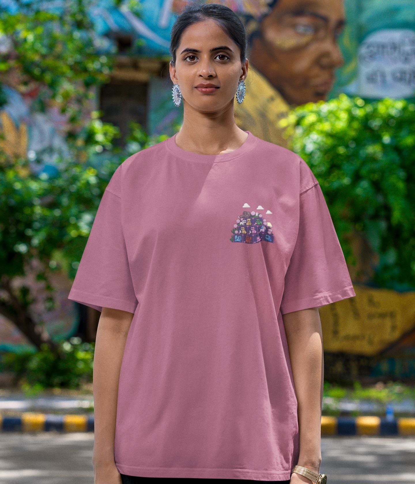 Pixel Zoo - Terry Oversized T-Shirt