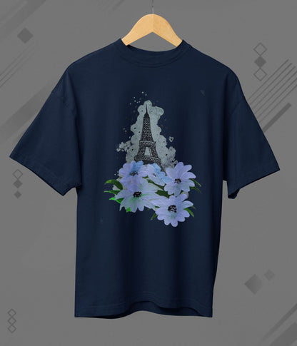 Whispers Of Paris - Terry Oversized T-Shirt - Dark