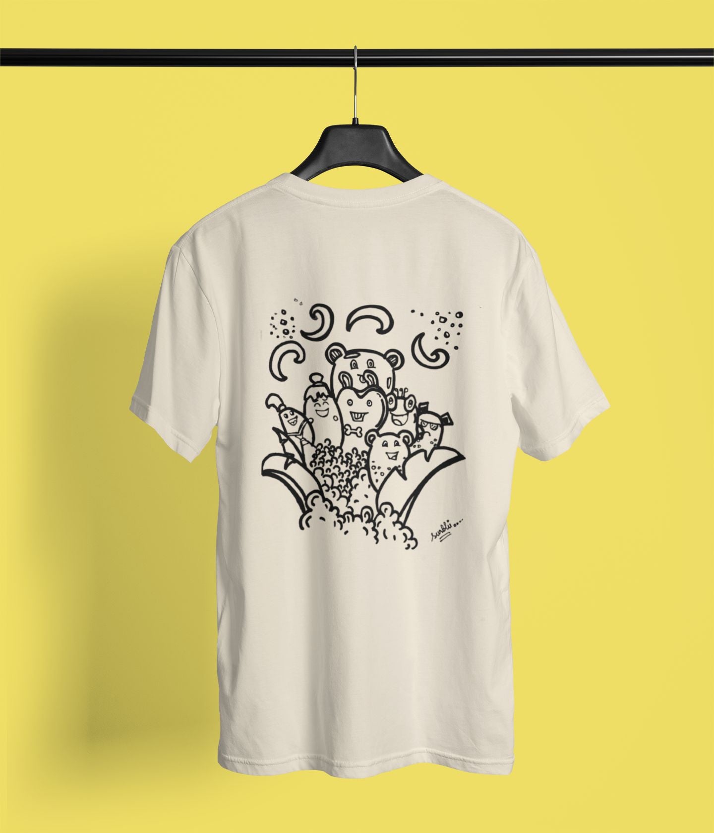 Cute Faces Doodle - Unisex Classic T-Shirt