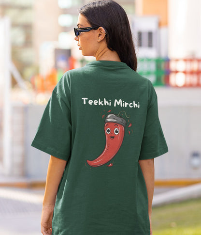 Teekhi Mirchi - Unisex Oversized Classic T-Shirt - Dark - aiink