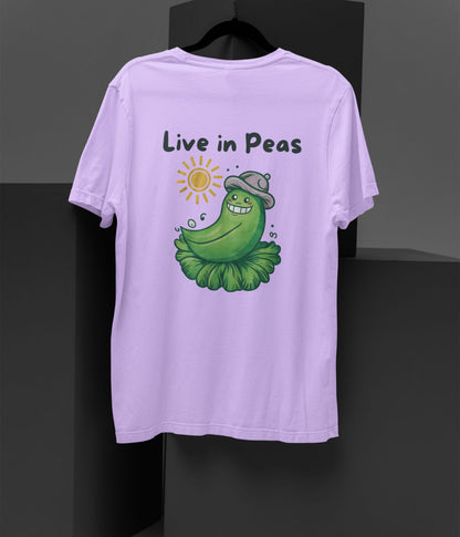 Live In Peas - Terry Oversized T-Shirt - aiink