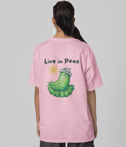 Live In Peas - Unisex Oversized Classic T-Shirt - aiink